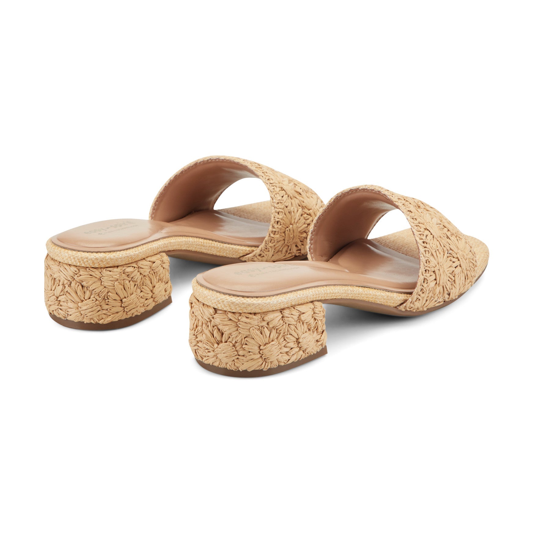 Easy Spirit Rosario Raffia Dress Sandals - Light Natural