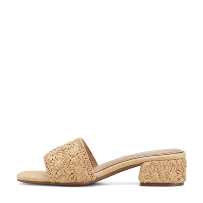 Easy Spirit Rosario Raffia Dress Sandals - Light Natural
