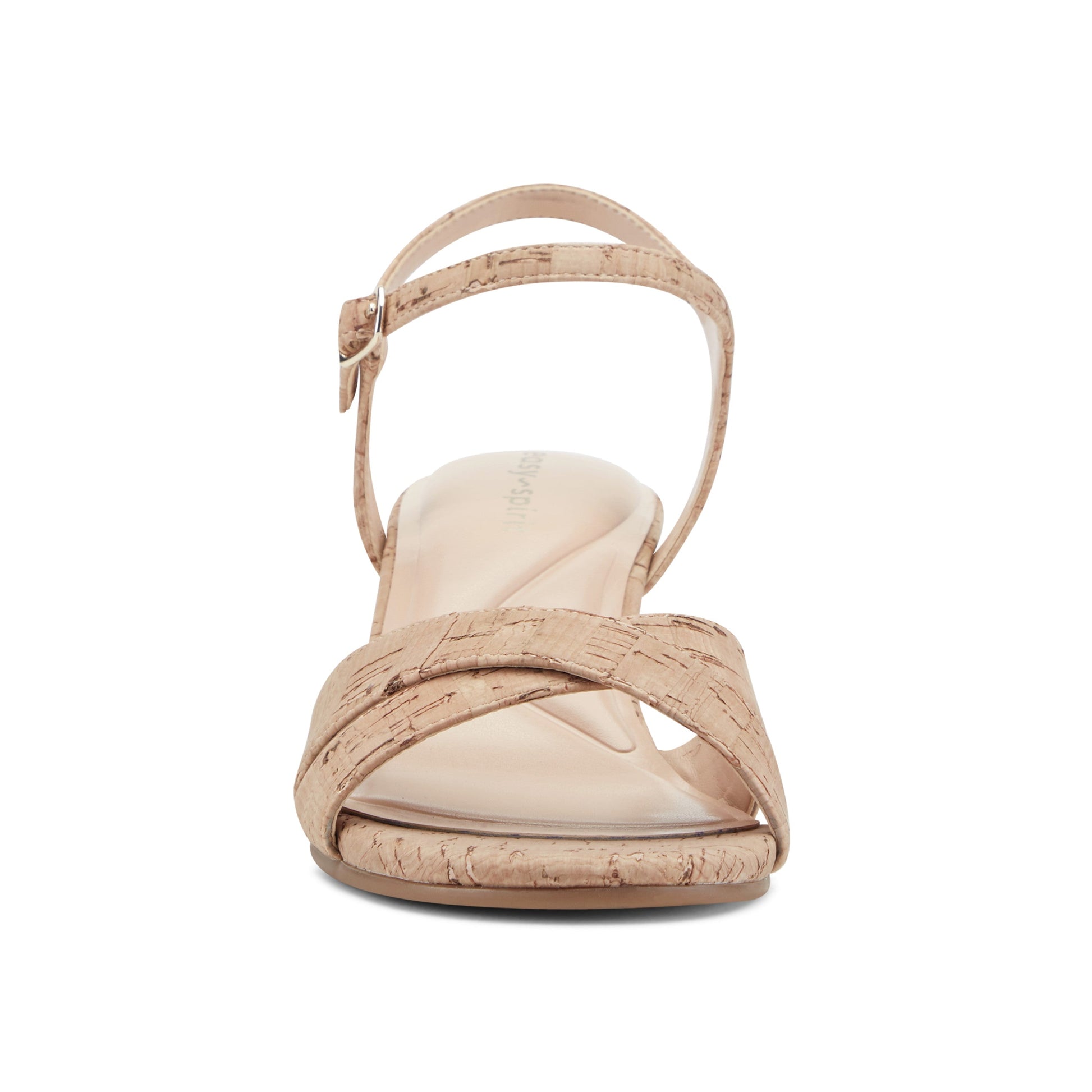 Easy Spirit Noya Dress Wedge Sandals - Medium Natural Cork