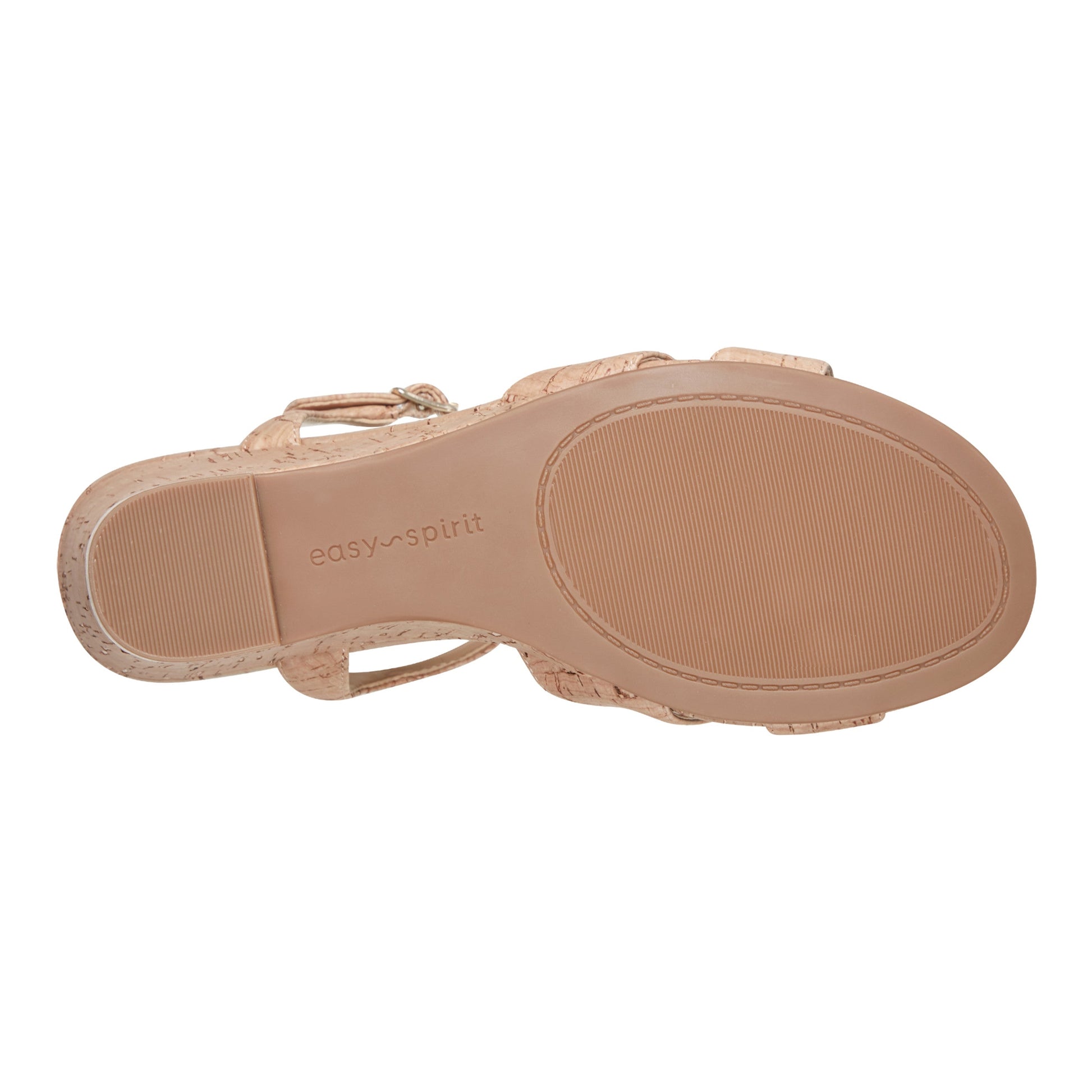 Easy Spirit Noya Dress Wedge Sandals - Medium Natural Cork