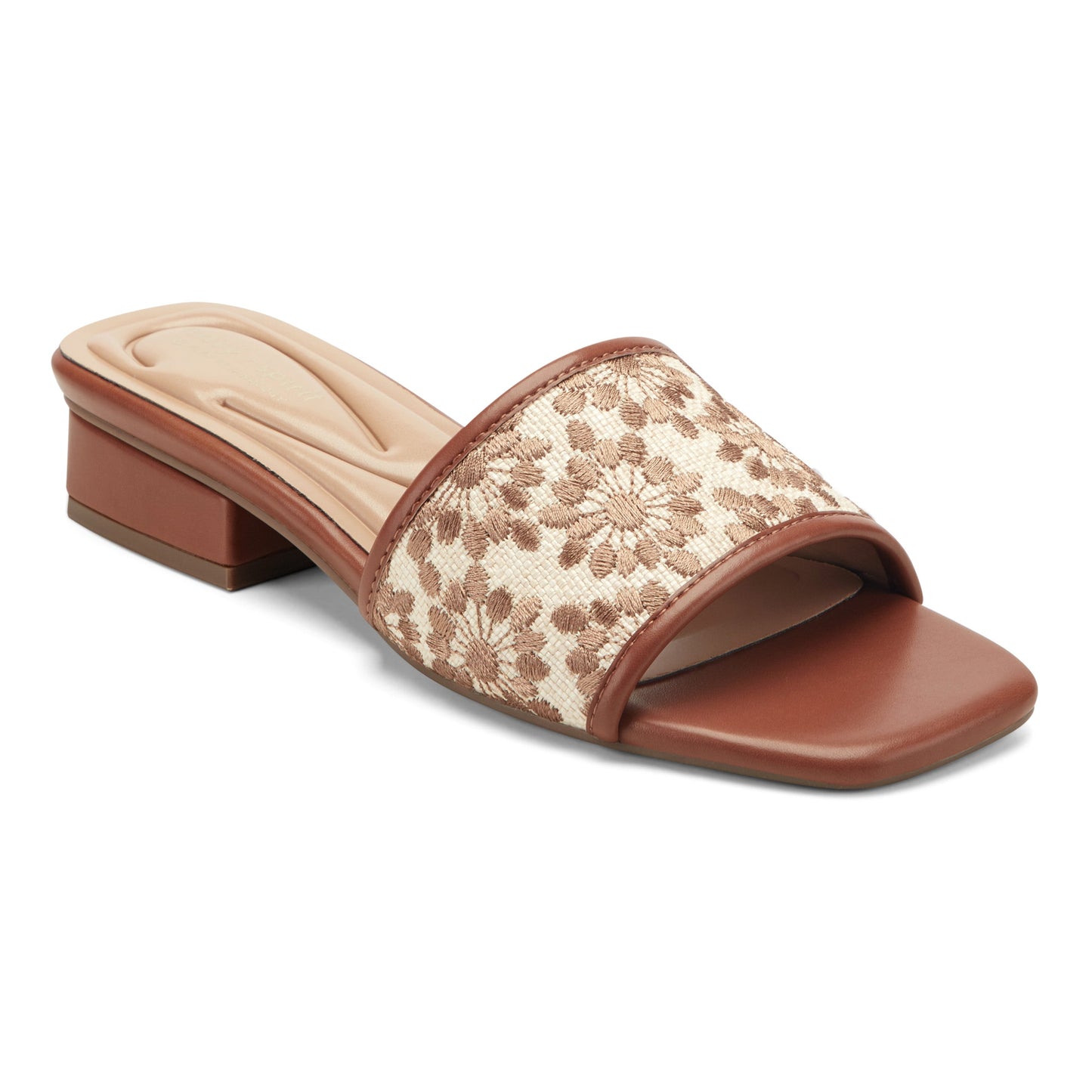 Easy Spirit Gianina Raffia Dress Sandals - Medium Brown/Natural