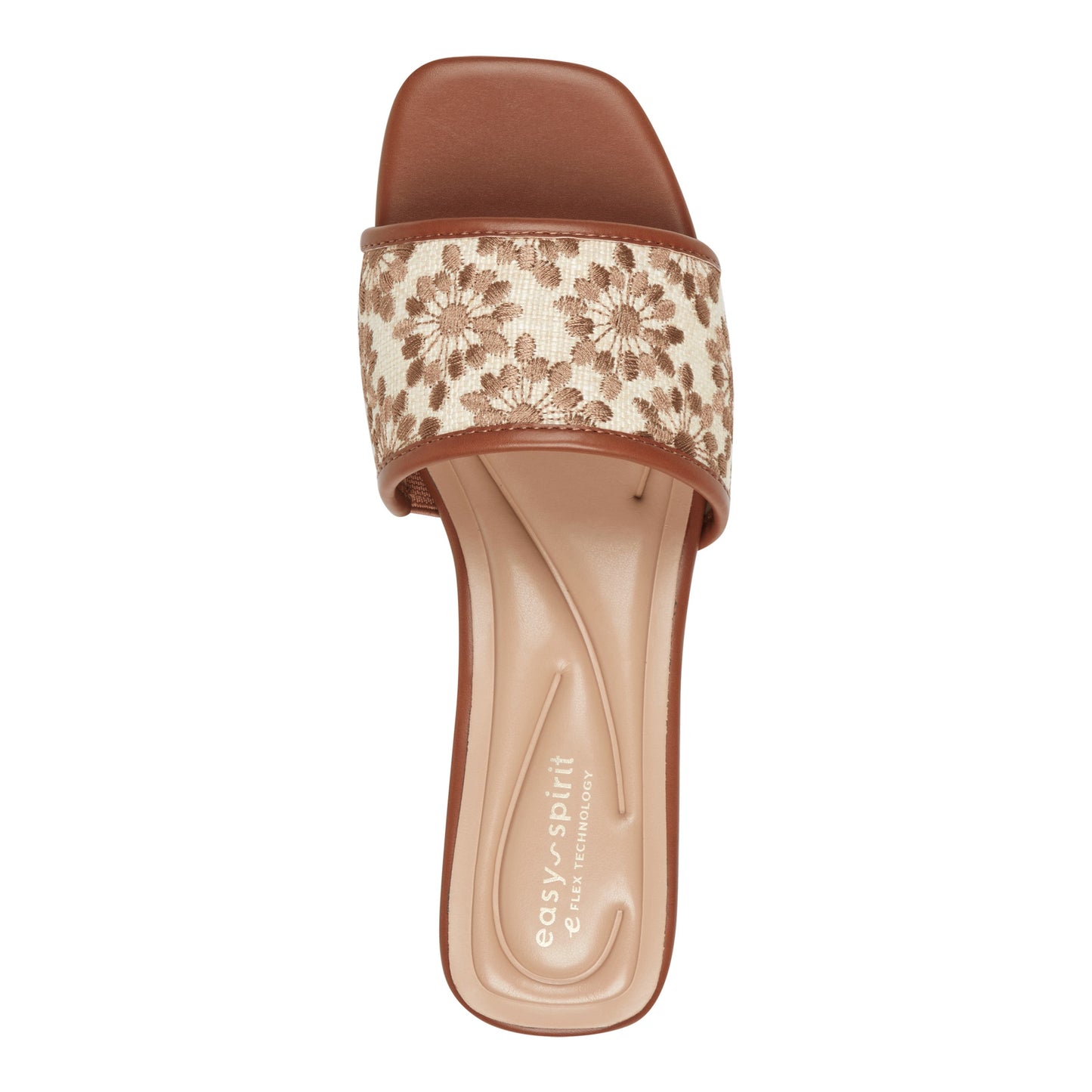 Easy Spirit Gianina Raffia Dress Sandals - Medium Brown/Natural
