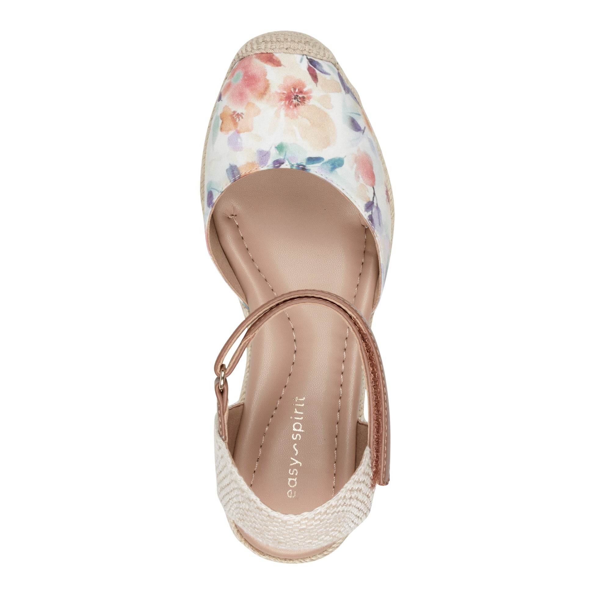 Easy Spirit Makaylie Wedge Heels - Floral/Natural Multi