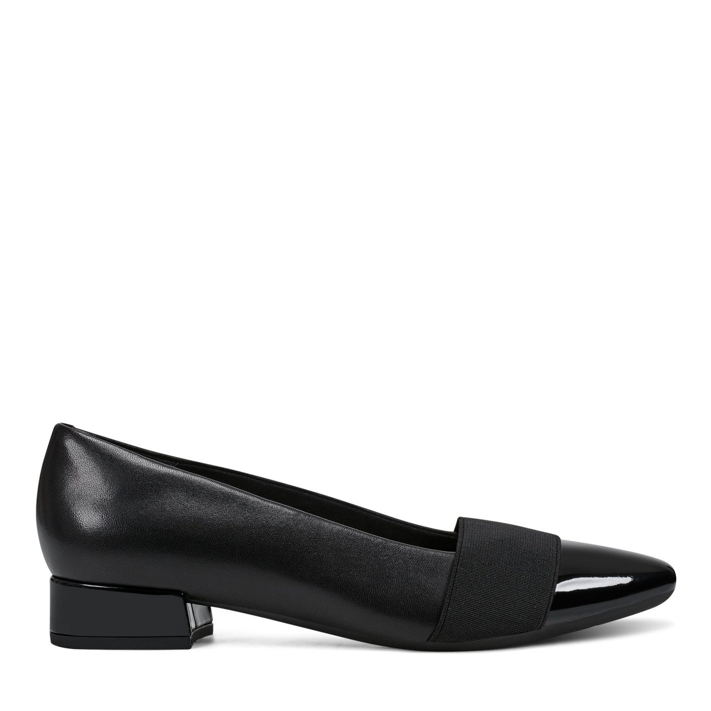 Easy Spirit Casta Cap Toe Dress Pumps - Black Leather
