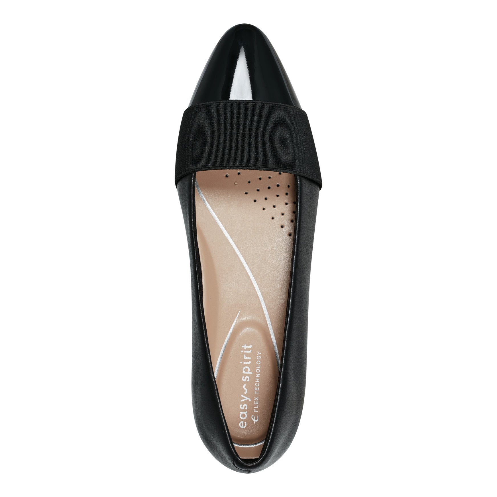 Easy Spirit Casta Cap Toe Dress Pumps - Black Leather