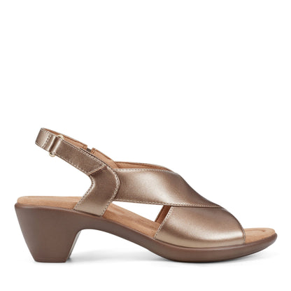 Easy Spirit Chantal Casual Heeled Sandals - Bronze Pearlized