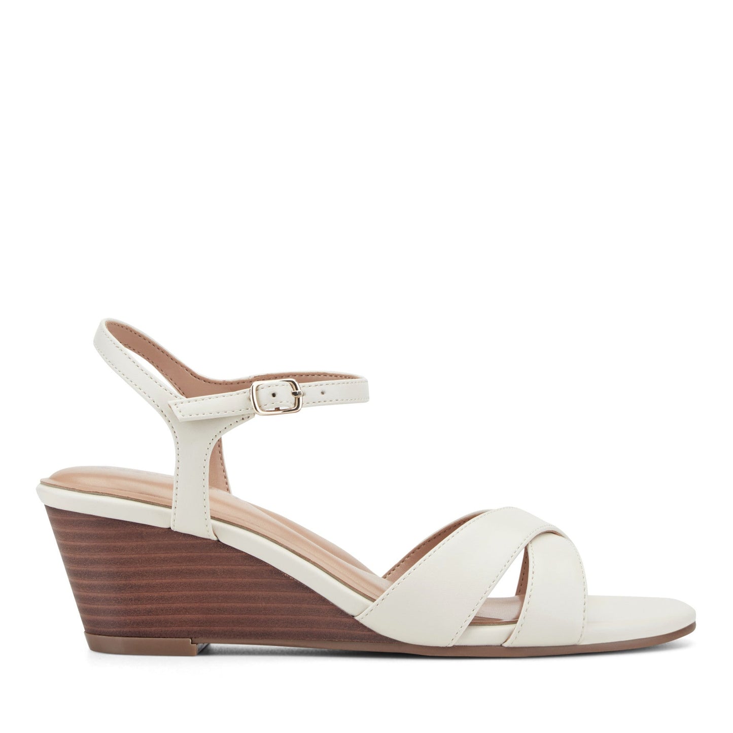 Easy Spirit Noya Dress Wedge Sandals - Ivory