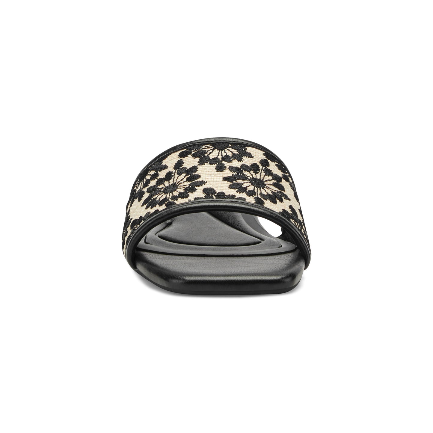 Easy Spirit Gianina Raffia Dress Sandals - Black/Natural