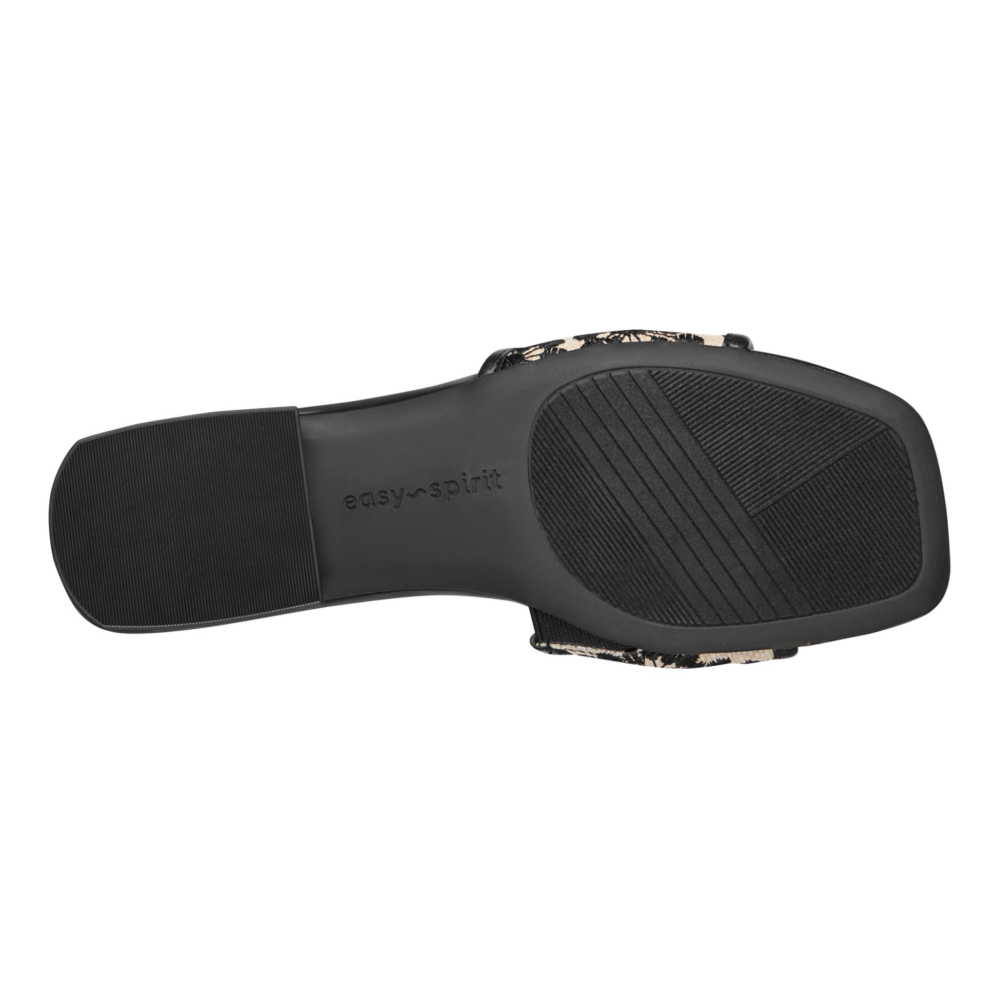 Easy Spirit Gianina Raffia Dress Sandals - Black/Natural