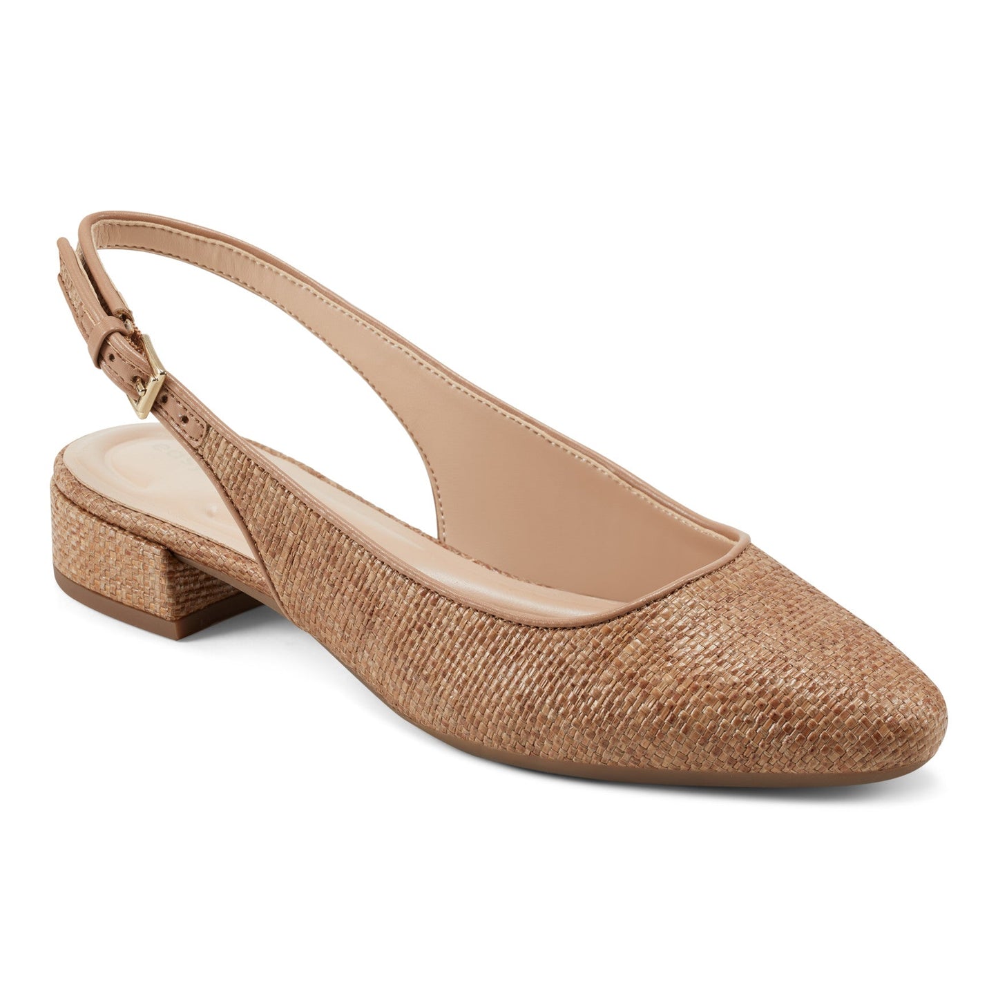Easy Spirit Cassius Slingback Pumps - Brown Raffia