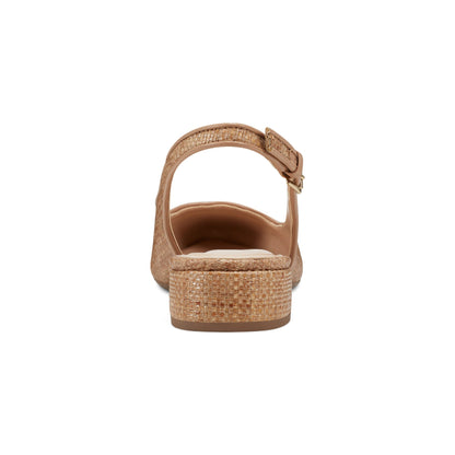 Easy Spirit Cassius Slingback Pumps - Brown Raffia