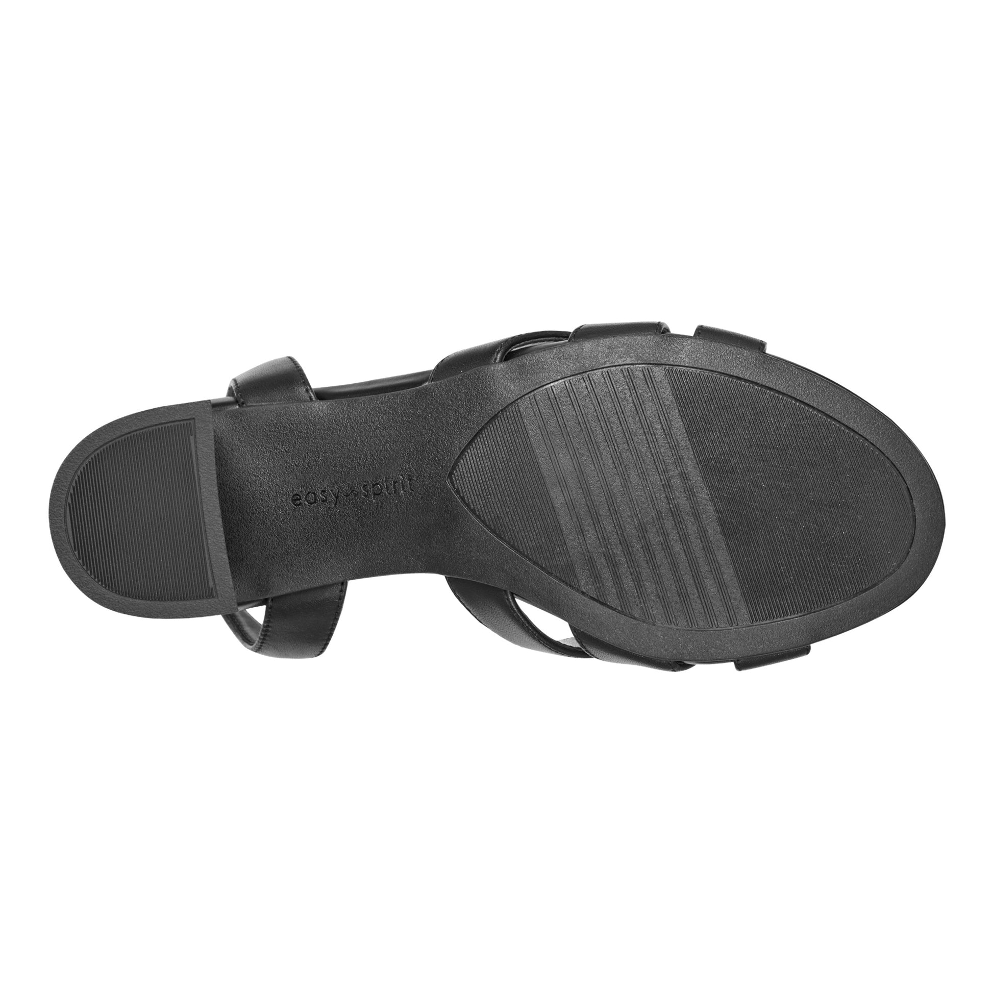 Easy Spirit Delicia Block Heel Dress Sandals - Black Leather