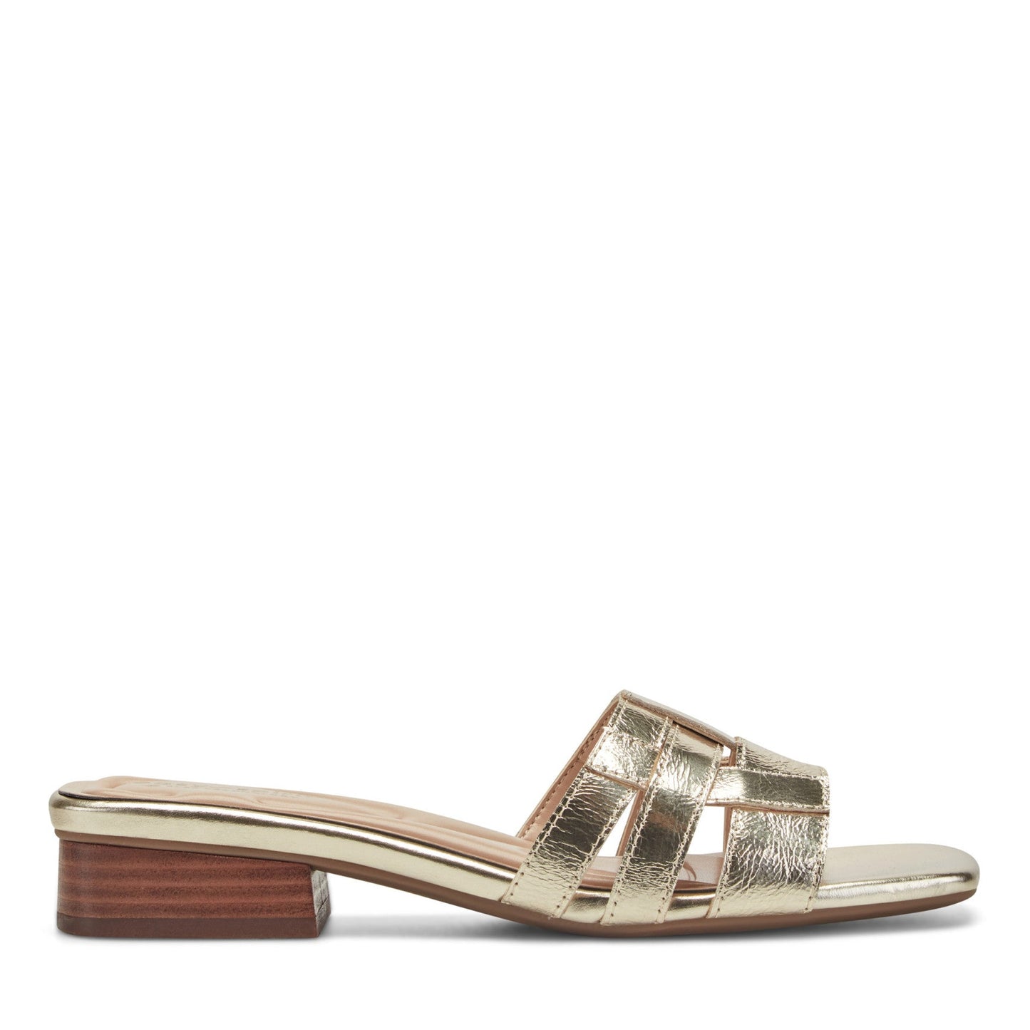 Easy Spirit Galanti Leather Dress Sandals - Gold Leather