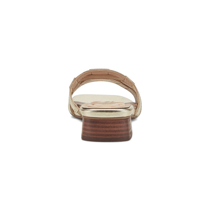 Easy Spirit Galanti Leather Dress Sandals - Gold Leather
