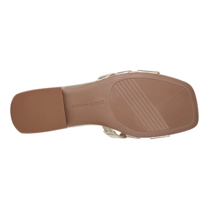 Easy Spirit Galanti Leather Dress Sandals - Gold Leather