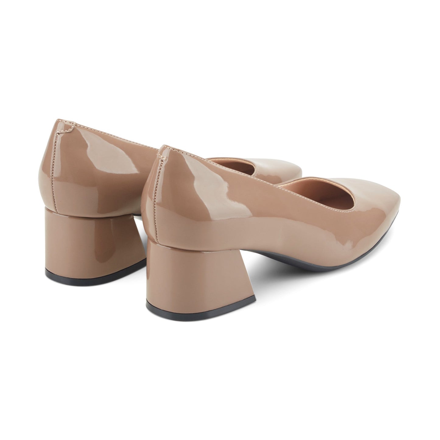 Easy Spirit Marelyn Block Heel Dress Pumps - Light Brown Patent