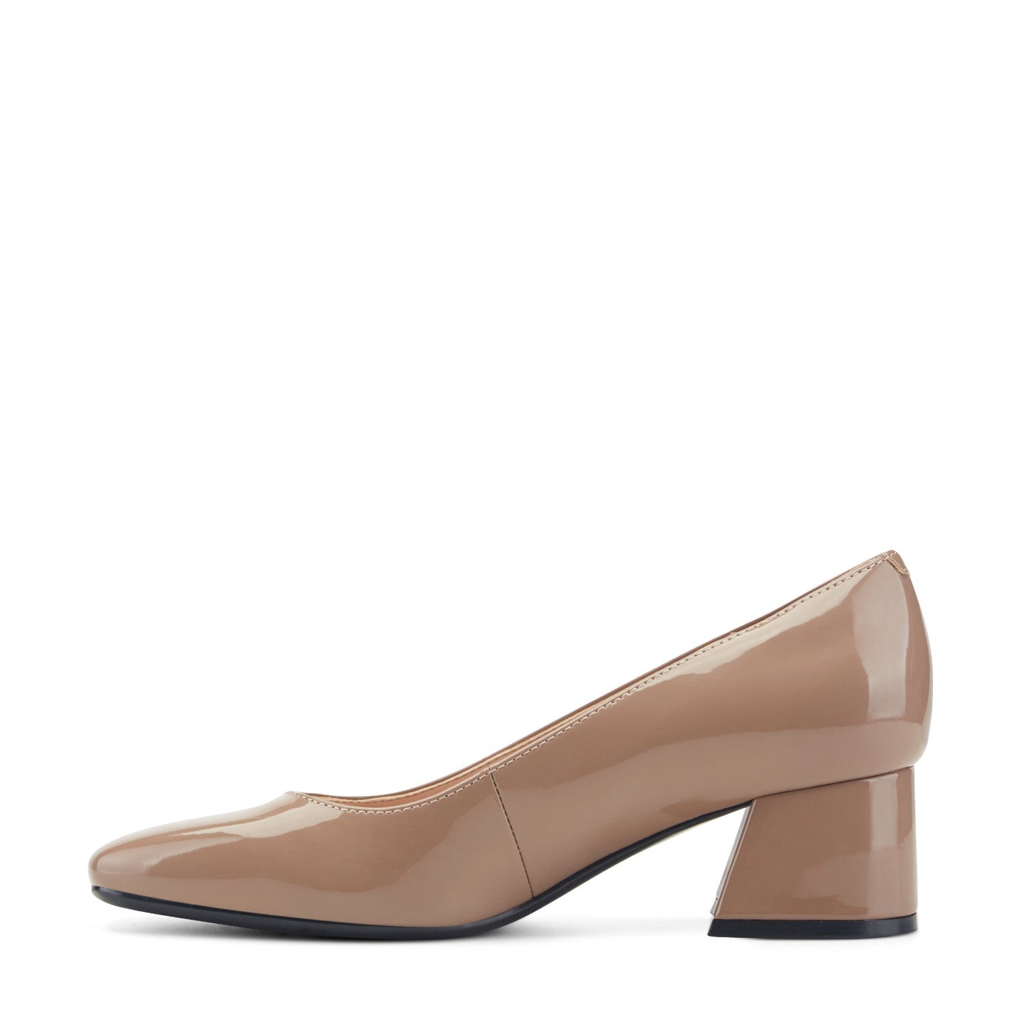 Easy Spirit Marelyn Block Heel Dress Pumps - Light Brown Patent