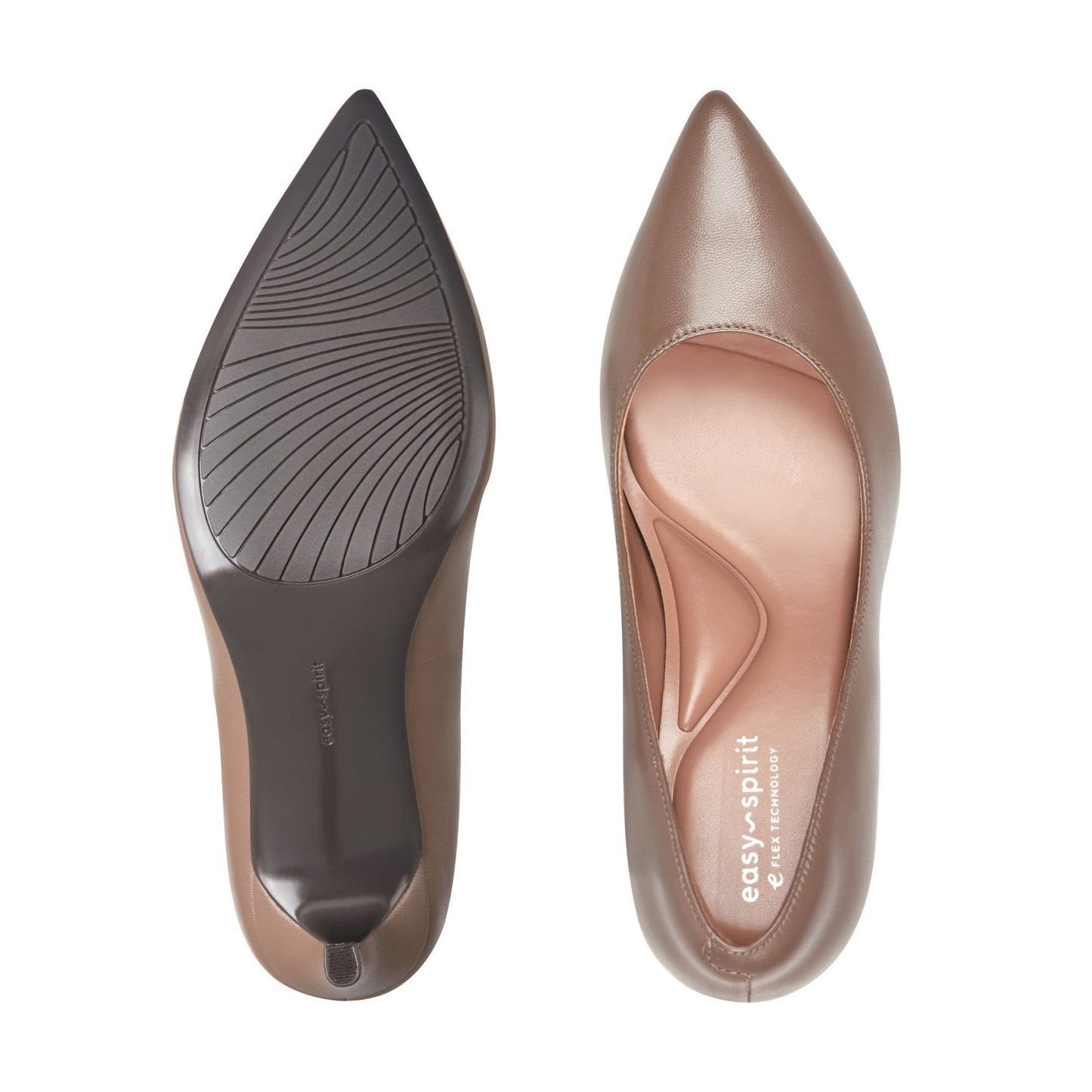 Easy Spirit Cristel Dress Pumps - Taupe Leather