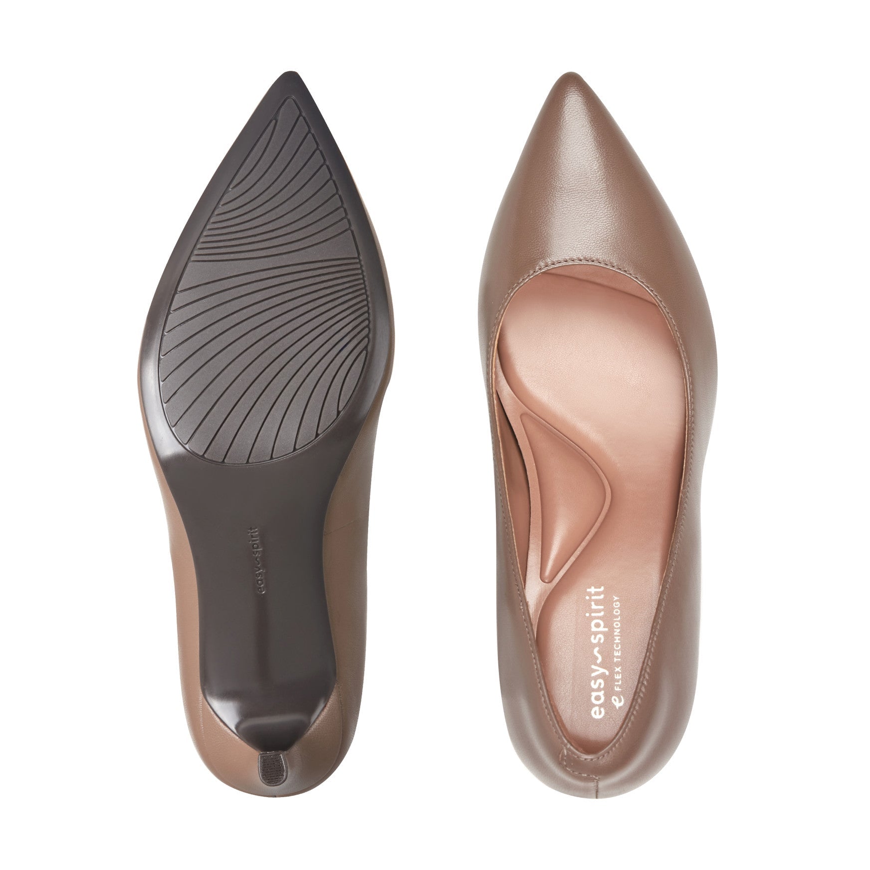Easy Spirit Cristel Dress Pumps - Taupe Leather