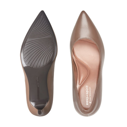 Easy Spirit Cristel Dress Pumps - Taupe Leather
