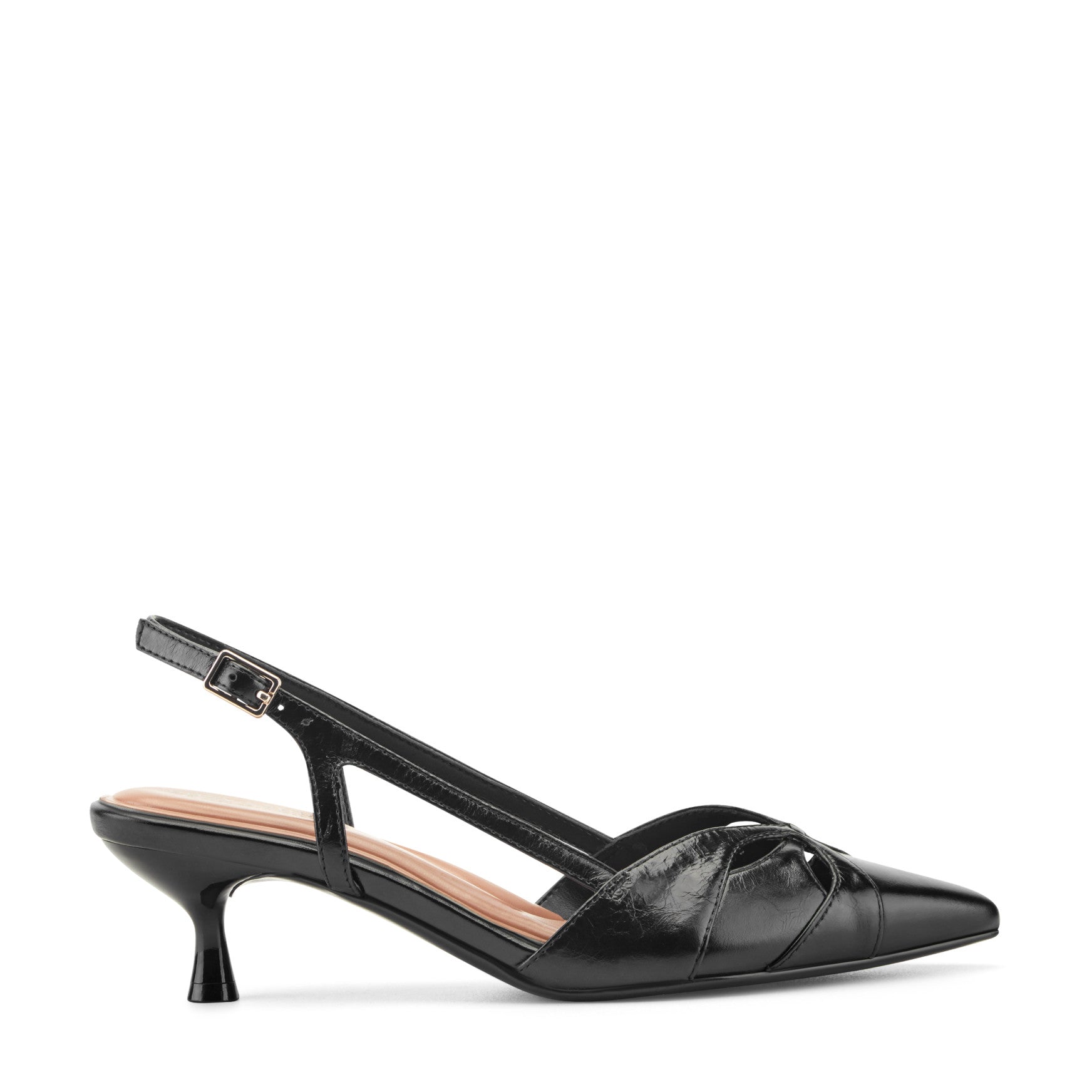 Easy Spirit Kaisley Slingback Dress Pumps - Black Leather