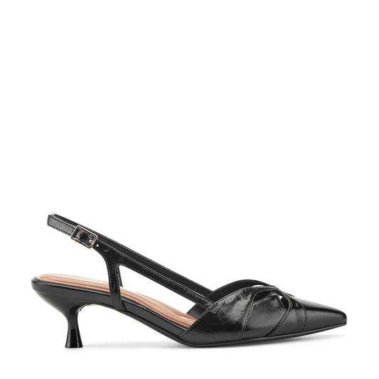 Easy Spirit Kaisley Slingback Dress Pumps - Black Leather
