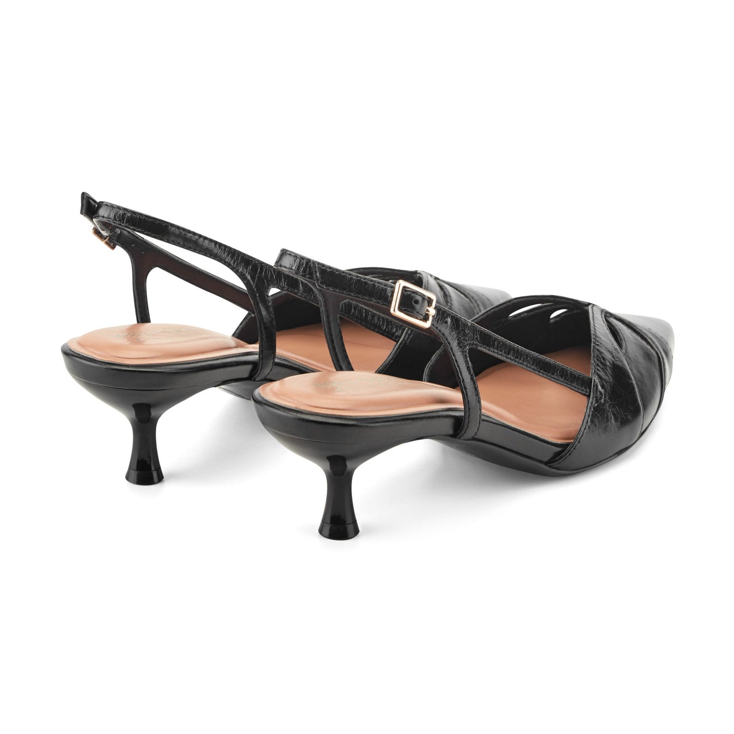Easy Spirit Kaisley Slingback Dress Pumps - Black Leather