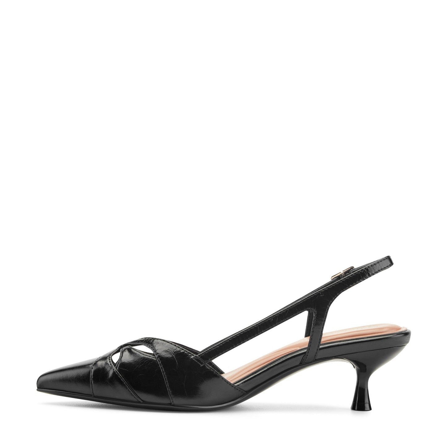 Easy Spirit Kaisley Slingback Dress Pumps - Black Leather