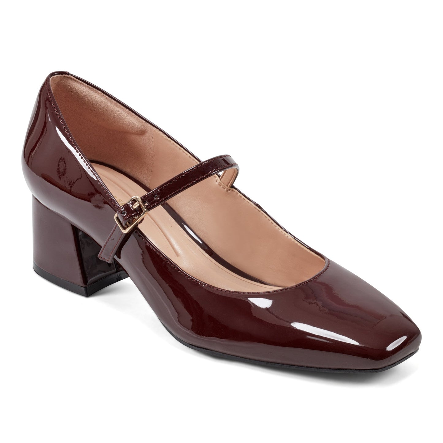 Easy Spirit Marlay Mary Jane Pumps - Dark Red Patent