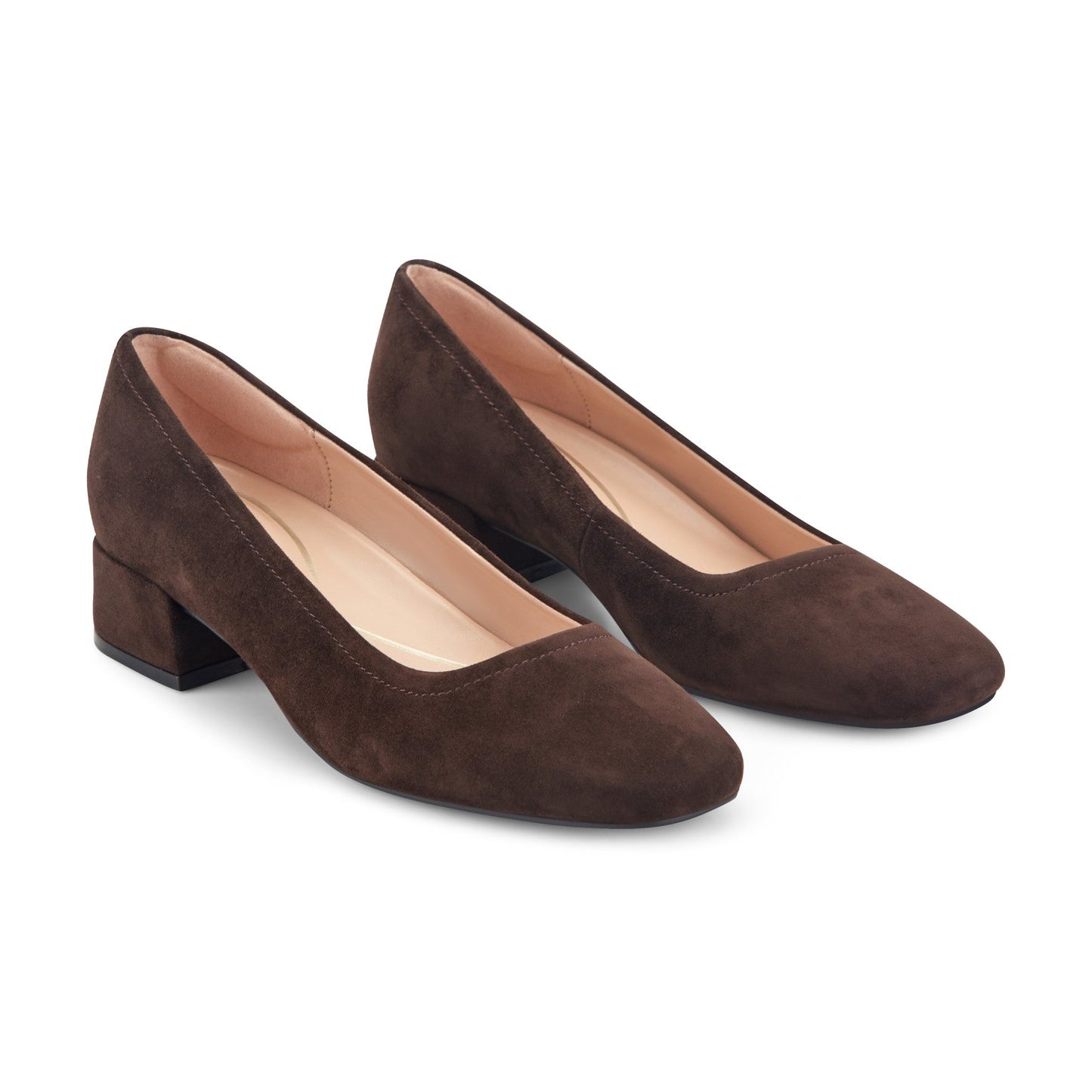 Easy Spirit Jain Dress Pumps - Dark Brown Suede