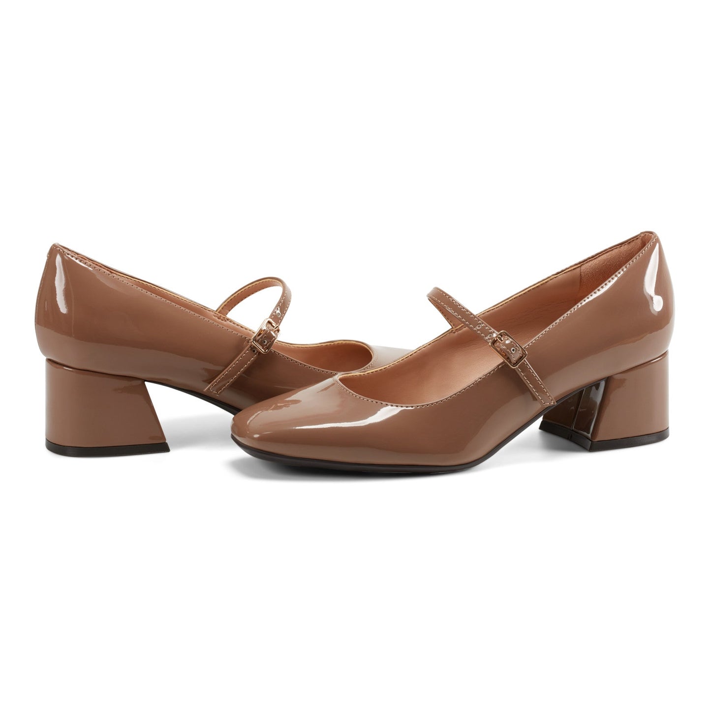 Easy Spirit Marlay Mary Jane Pumps - Light Brown Patent
