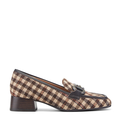Easy Spirit Franny Dress Loafers - Dark Brown Plaid Multi