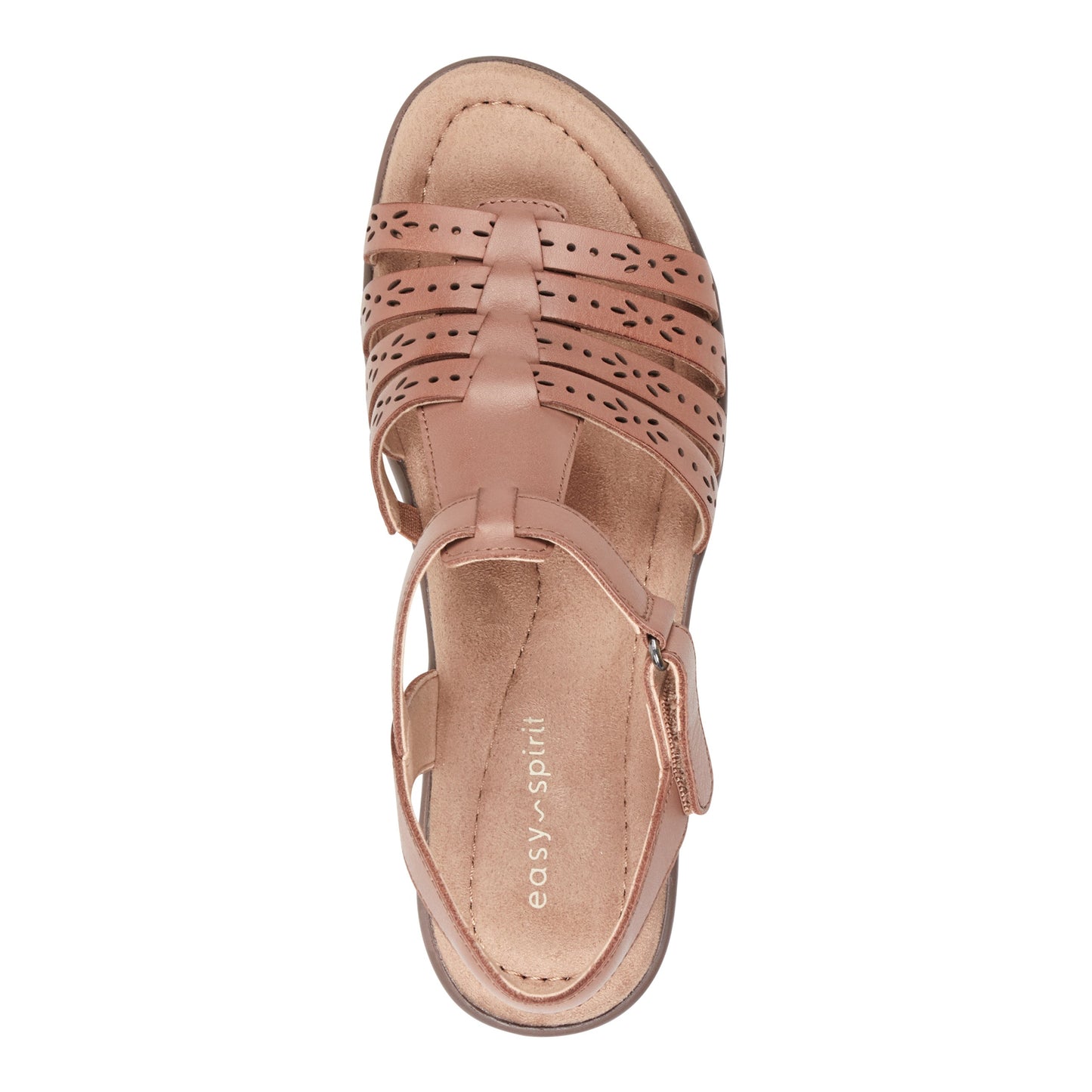 Easy Spirit Cortney Strappy Heeled Sandals - Medium Brown Leather