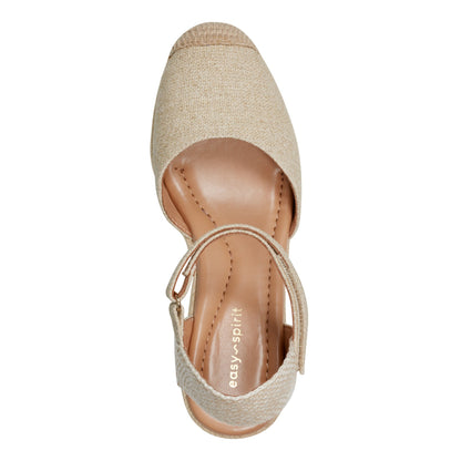 Easy Spirit Makaylie Wedge Heels - Natural Linen