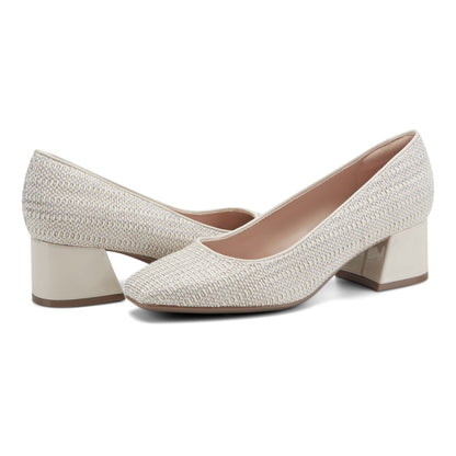Easy Spirit Marelyn Block Heel Dress Pumps - Ivory