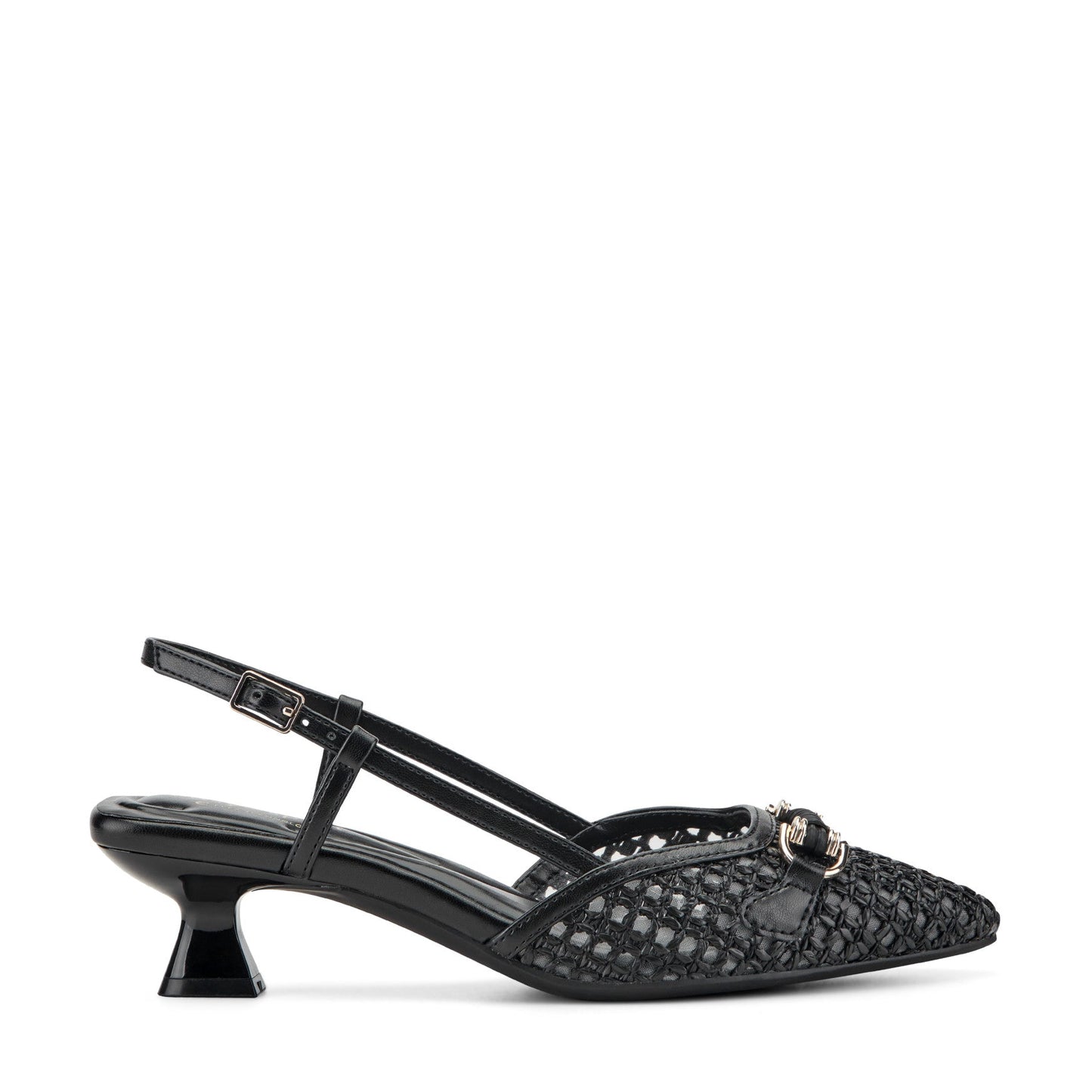 Easy Spirit Hetty Slingback Dress Pumps - Black/Raffia