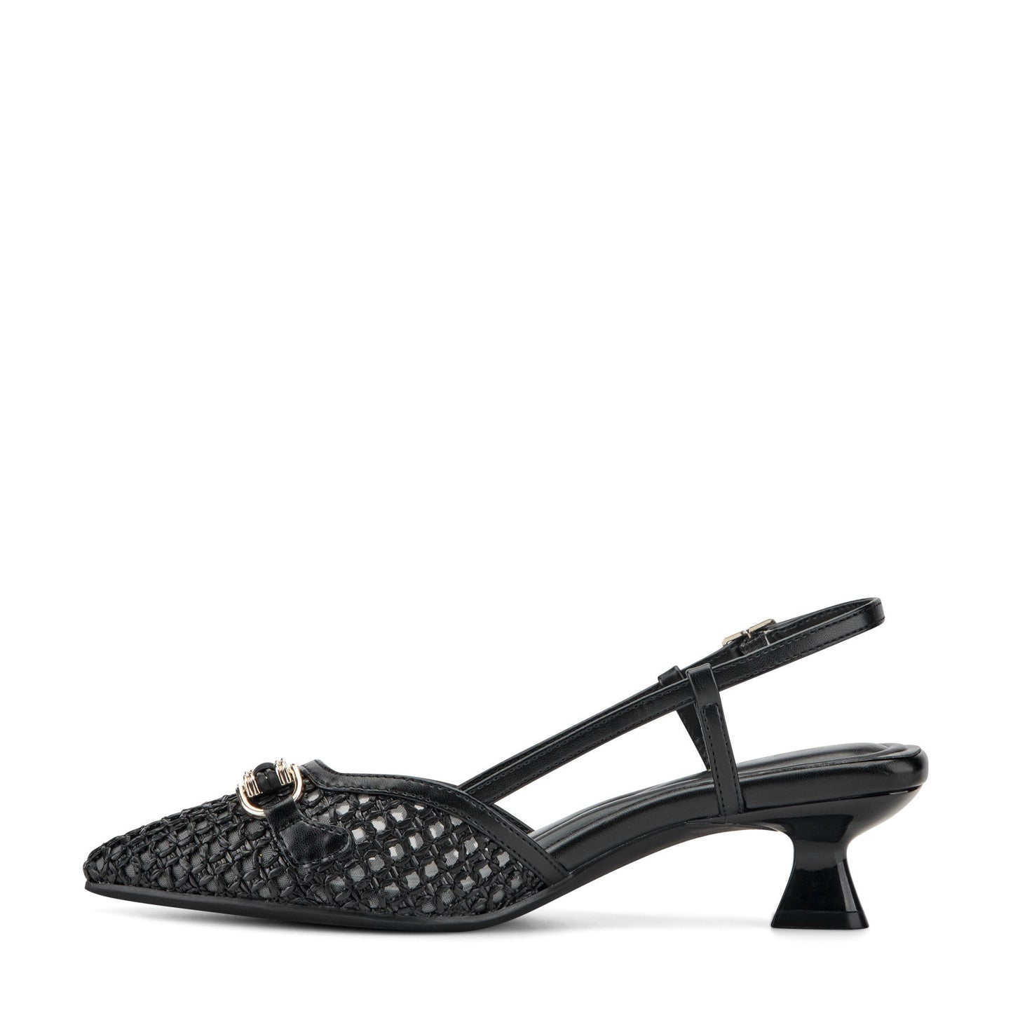 Easy Spirit Hetty Slingback Dress Pumps - Black/Raffia