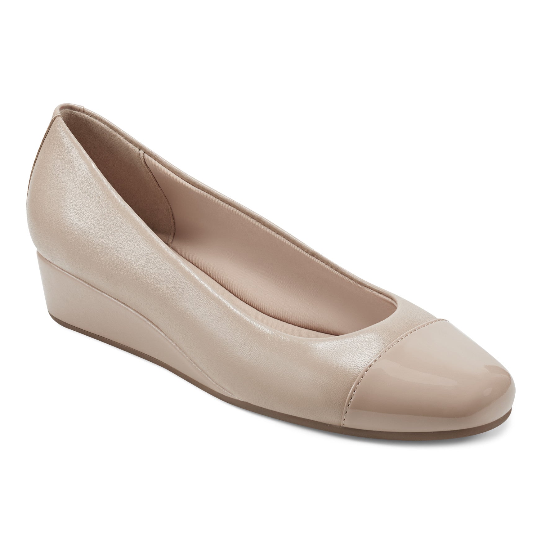 Easy Spirit Gracey Wedge Heels - Nude