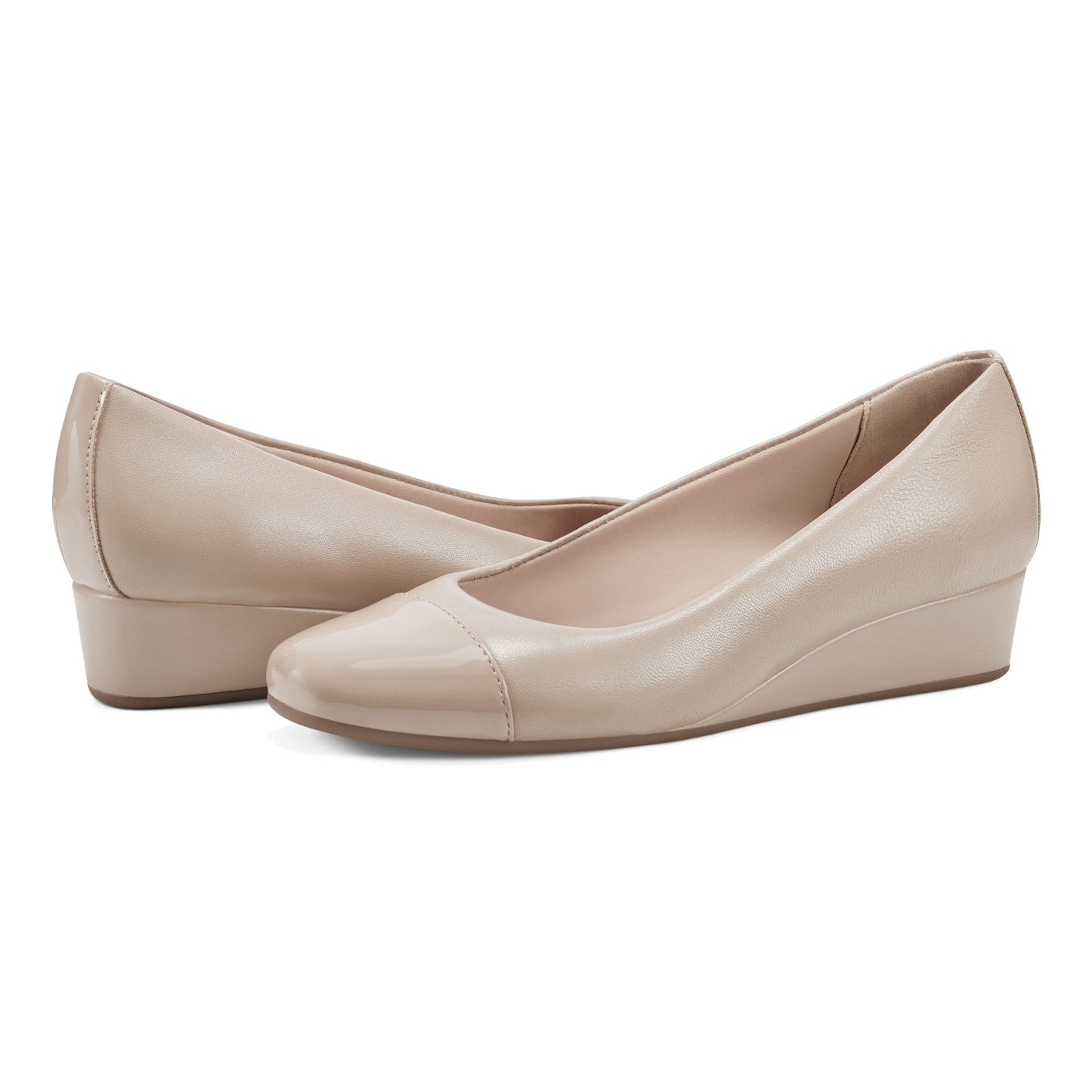 Easy Spirit Gracey Wedge Heels - Nude