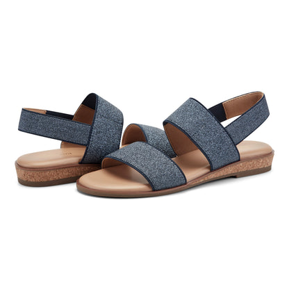 Easy Spirit Lana Flat Sandals - Navy