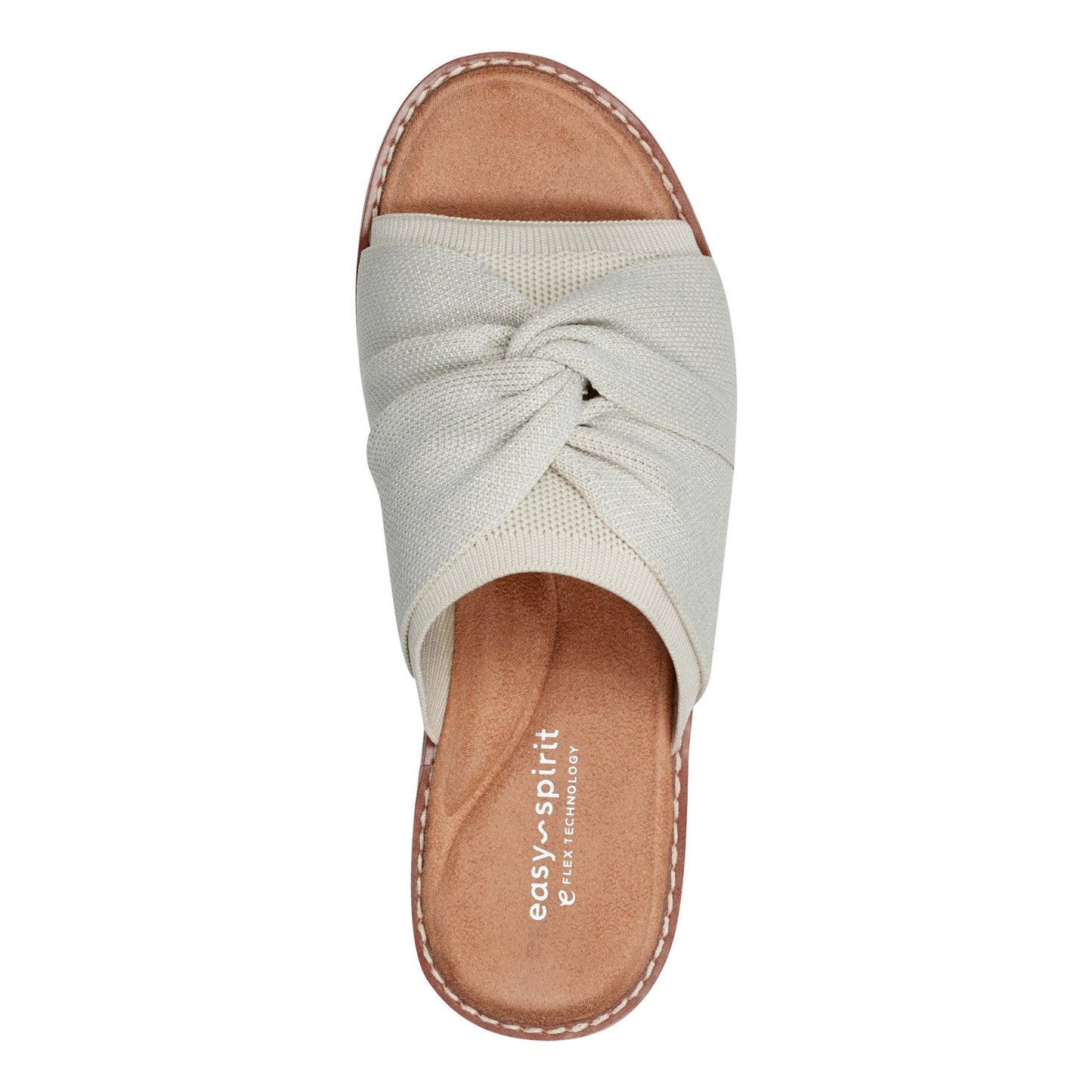 Easy Spirit Josy Knotted Slide Sandals - Ivory