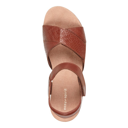 Easy Spirit Halley Strappy Sandals - Medium Brown