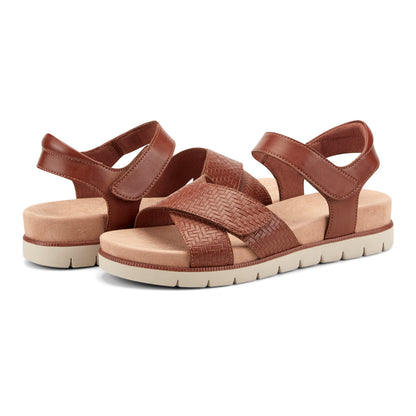 Easy Spirit Halley Strappy Sandals - Medium Brown
