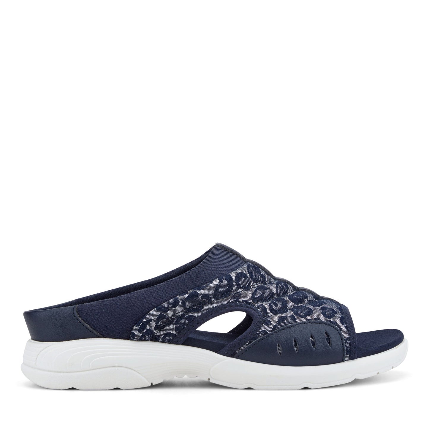 Easy Spirit Traciee Slip On Sandals - Dark Blue Cheetah