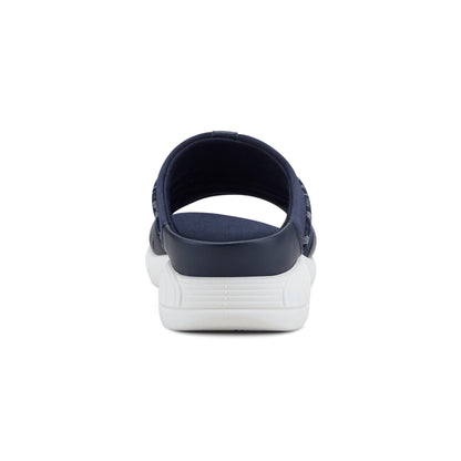 Easy Spirit Traciee Slip On Sandals - Dark Blue Cheetah