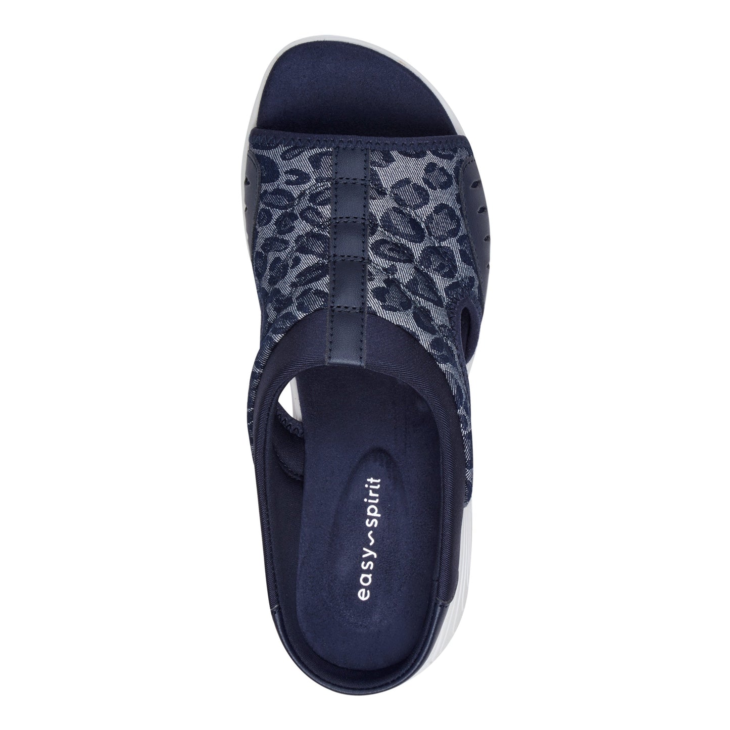 Easy Spirit Traciee Slip On Sandals - Dark Blue Cheetah