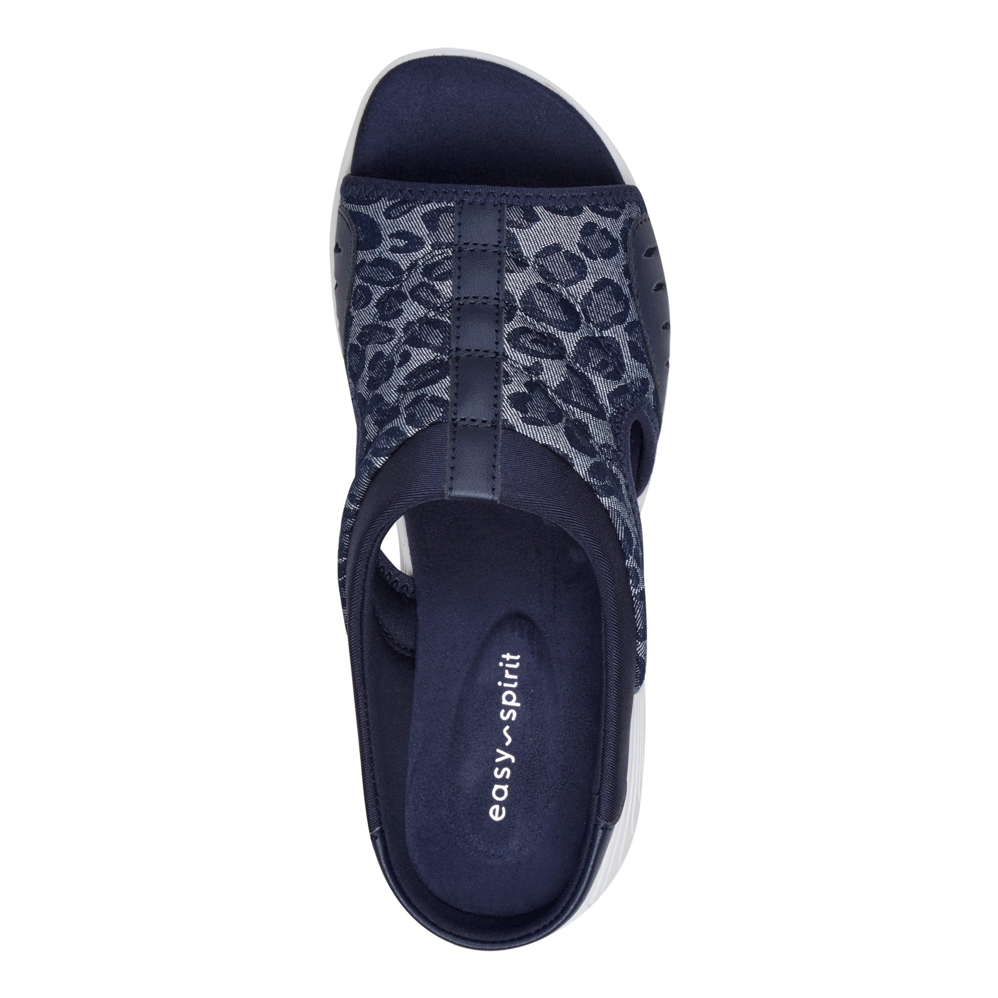 Easy Spirit Traciee Slip On Sandals - Dark Blue Cheetah