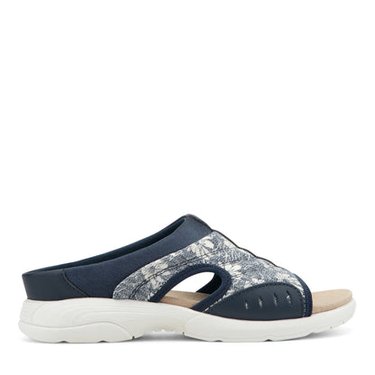Easy Spirit Traciee Slip On Sandals - Dark Blue Floral