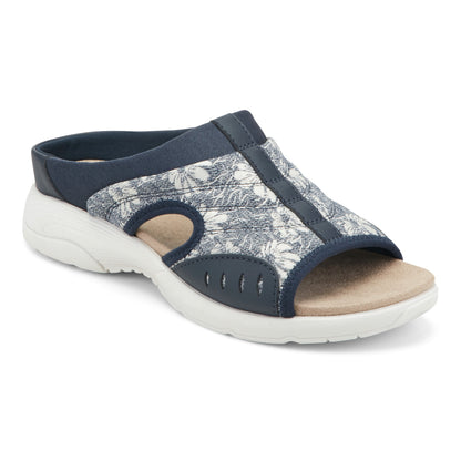 Easy Spirit Traciee Slip On Sandals - Dark Blue Floral
