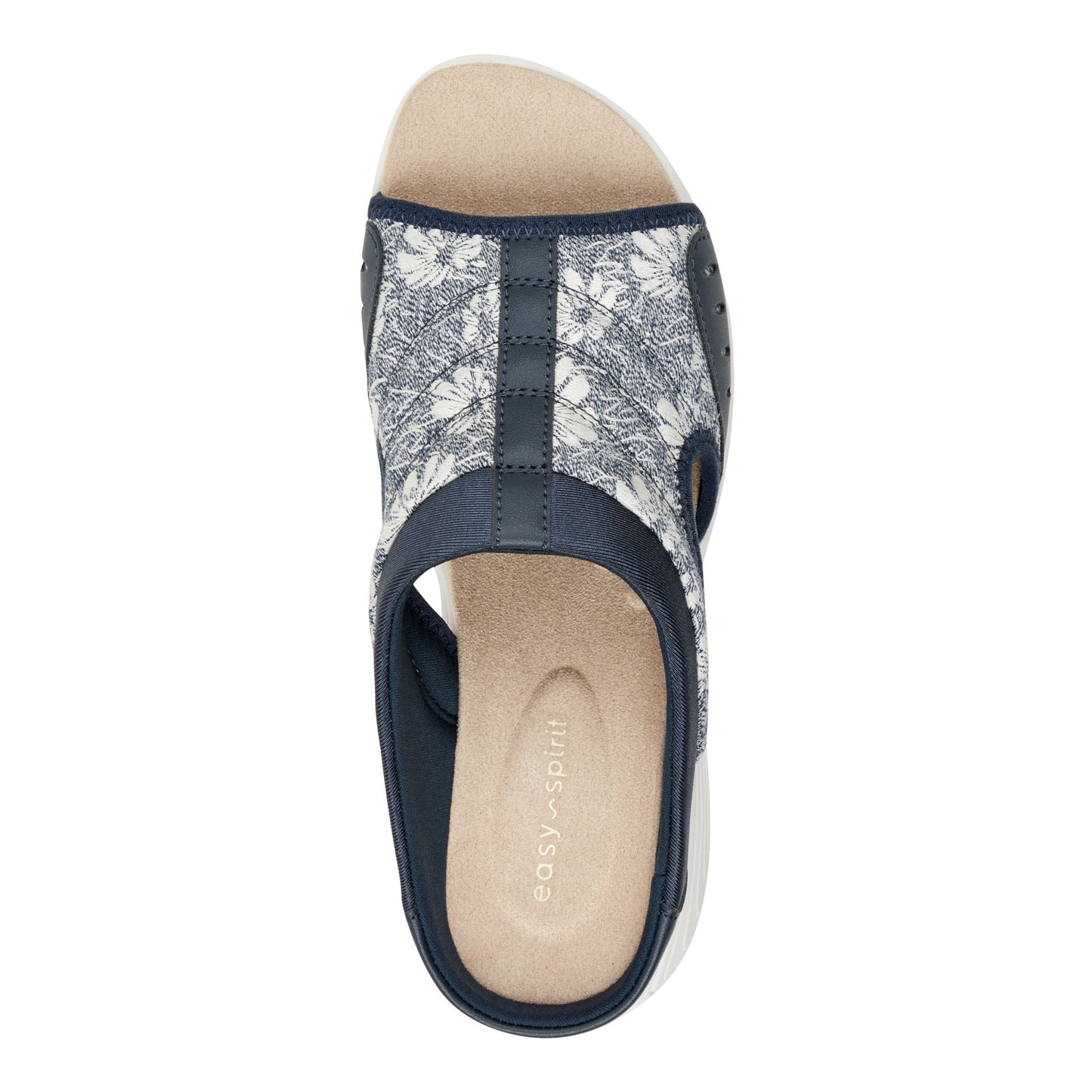 Easy Spirit Traciee Slip On Sandals - Dark Blue Floral